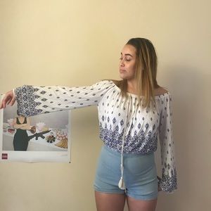 Off the shoulder crop top